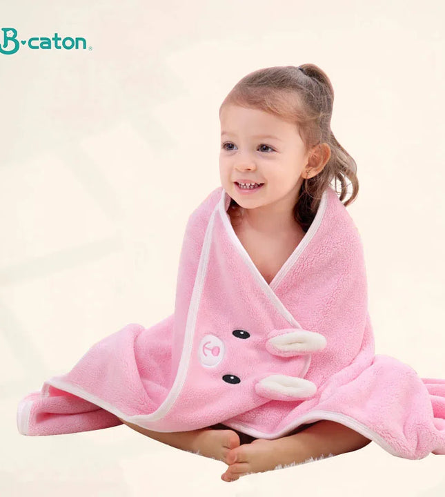 Animal Hooded Baby Bath Blanket – Soft Cotton Swaddle Blanket