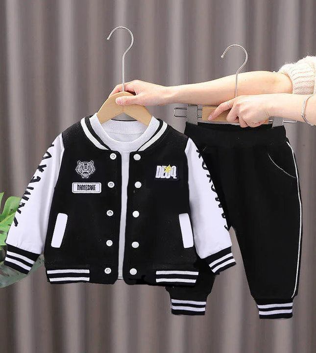 Boy Clothing Set Baseball Coat + Pants 2Pc Casual Outfit 1-5 year